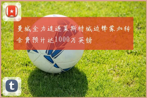 曼城全力追逐莱斯特城边锋蒙加转会费预计达1000万英镑